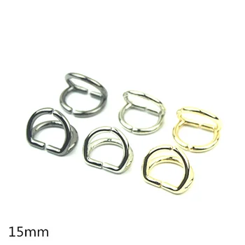 15mm în Interiorul Double d ring hardware metal margine rotunda d-inel,Inele pentru Curea de Saci de Îmbrăcăminte, Accesorii Curea Conector