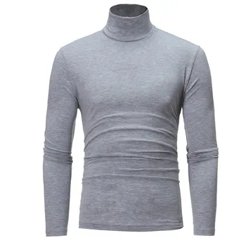 Barbati Mock Neck Bază Bluza de Iarna Termică T-shirt Simplu Îmbrăcăminte Pulover Maneca Lunga de Sus Cald Confortabil Guler Lenjerie