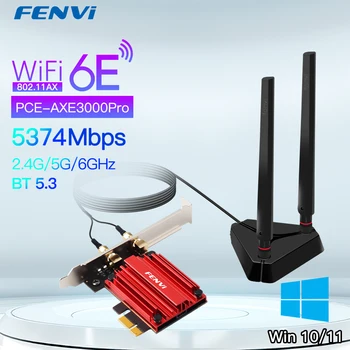 FENVI Wi-Fi gratuit 6E 5374Mbps AX210 Pentru Bluetooth5.3 802.11 AX 2.4 G/5G/6Ghz PCIE Wireless Adaptor de Rețea WiFi Suport pentru Card PC Win10/11