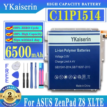 YKaiserin Baterie 6500mAh C11P1514 Pentru Asus ZenPad 3 ZenPad3 8.0, Zenpad Z8, ZenPad Z8 XLTE, ZT581KL, P008, Z581KL Batteria