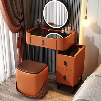 Vanitatea Birou Modern Salon de Masă a CONDUS Mirros Sertare Dormitor Dressing Masă Moderne Board Masă de Machiaj Cu Oglinda Mobila