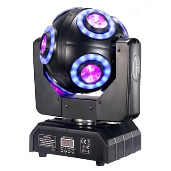 8x15W în Mișcare Cap Fascicul de Lumina cu Halogen 150w 4in1 RGBW LED DJ, Lumini de Scena, La 360°Rotație în Mișcare Cap DMX 512 cu Sunet Activa