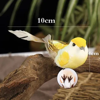 ~6PCS Artificiale Pasăre Spumă ~Fals Pene de Pasăre Animal ~Model Peisaj in Miniatura Cocoțat Păsările de Pădure Podoabă Decor Acasă