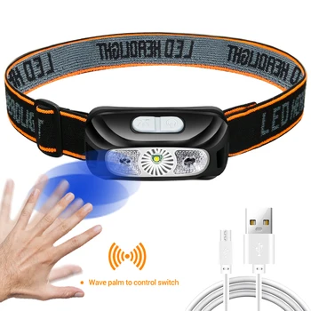 Mini Super-Luminos LED Far Inducție Farul C USB Reîncărcabilă Portabil Cap Lanterna Camping Pescuit