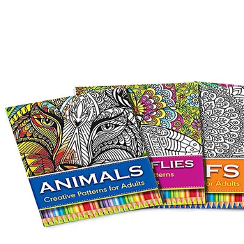 1 Animal adult tematice carte de colorat: Simplu și ușor de transportat, poate fi folosit pentru darul de a face surprize!