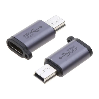 Portabil Converter pentru Telefonul Tabletă de Tip C Feminin Mini USB de sex Masculin Adaptor cu Curea de Sprijin de Transfer de Date de Încărcare
