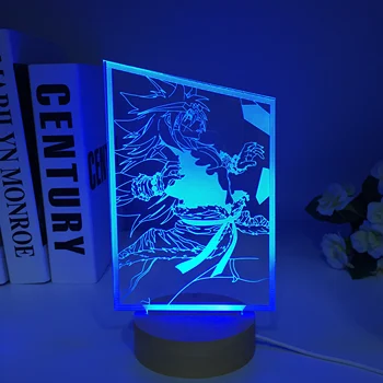 Anime 3D Led Lumina de Lemn de Desene animate Anime Forma de Decorare Dormitor Lumina de Noapte Cadou Manga 3d LED Lampă Cameră Decor