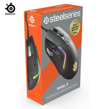 SteelSeries Rival 5 Gaming Mouse PrismSync RGB Butoane Programabile FPS, MOBA, MMO,Battle Royale TrueMove Aer Senzor Optic