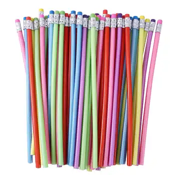 60 de Piese Flexibil Creion Flexibil Flexibil Moale Creioane cu Radiera, pline de culoare