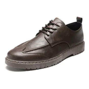 Primăvară Nouă Rochie Negru Barbati Pantofi Casual Britanice Low-top rezistent la apa si Anti-alunecare Scule Pantofi pentru Bărbați