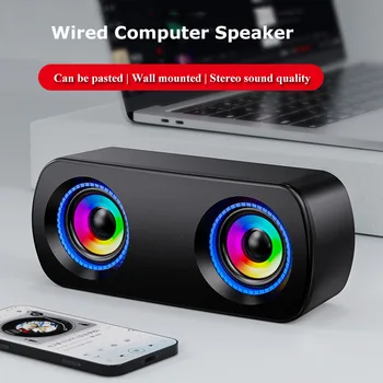 Computer USB Audio prin Cablu Difuzor RGB Stereo Surround Soundbar Home Desktop Portabil Sistem Audio pentru Laptop Notebook PC-TV