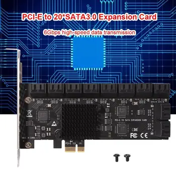 SA3120J Adaptor PCIE 20 De Port 6Gbps PCI-Express X1 la SATA 3.0 Controler de Carduri