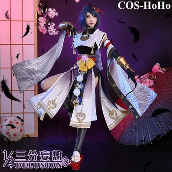 PENTRU că-HoHo Fierbinte Anime Genshin Impact Kujou Sara Joc Costum Elegant Uniformă Cosplay Costum Petrecere de Halloween, Joc de Rol Tinuta Femei
