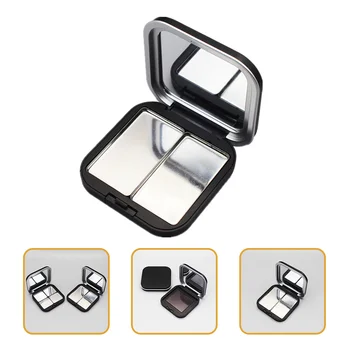 2 buc de Călătorie Tava Caz de Călătorie, Magnetic Face Caz Caseta de Cosmetice Praf Container de Proba pentru a Călători Caz Paleta de Ruj