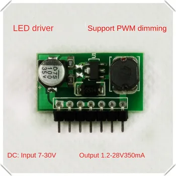 1W LED driver suporta PWM dimmer ÎN (7-30V) DIN 350MA