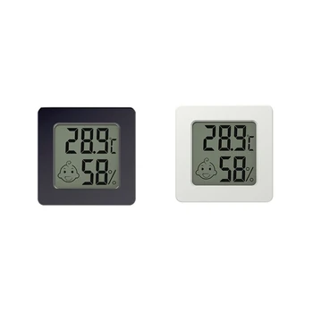Mini LCD Digital Termometru Higrometru termometru Senzor de Umiditate Stație Meteo Butonul Set Cu Baterie