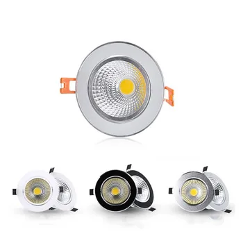 Estompat Încastrat COB Spoturi cu LED-uri 7W 9W 12W 15W 18W LED Lămpi de Tavan AC85~265V LED Tavan Lumini la fața Locului de Iluminat Interior