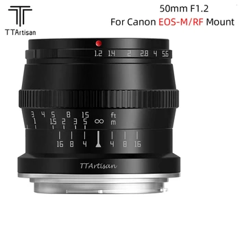 TTArtisan 50mm F1.2 RF Canon-Obiectiv Montură APS-C cu Deschidere Mare Portret Camera Lens Pentru Canon EOS-M RF Obiectiv Montură M50 M6 M3 R7 R10