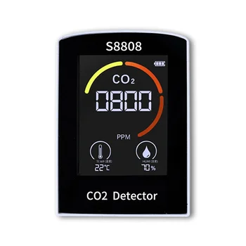 4-În-1 Digital CO2 Metru Măsură de Dioxid de Carbon, Umiditate, Temperatura TVOC Tester Senzor de CO2, Calitatea Aerului Monitorizarea Detector