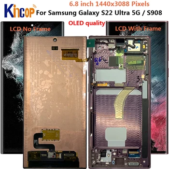OLED Pentru Samsung Galaxy S22 Ultra 5G Display S908 S908B,S908U LCD, Ecran Tactil Digitizer Pentru samsung S22Ultra Display LCD