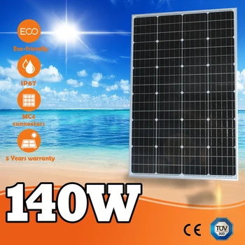 140W 185W 18V Panou Solar de Înaltă Eficiență Monocristalin 18V PV Module Concepute pentru 18V Pe Sistem Grilă, Taxa 18V Batte