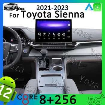 Yoza Carplay Radio Auto Pentru Toyota Sienna 2021-2023 Android11 Ecran Tactil Player Multimedia Navigatie GPS Stereo 4G 5G WIFI