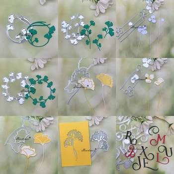 Noi Flori frunze scrisoare de Tăiere de Metal Moare Șabloane Pentru DIY Scrapbooking Decorative Relief Artizanat Mor de Tăiere Șablon