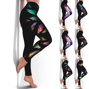 De Dimensiuni mari 5XL fără Sudură Femei Jambiere de Moda Fluture de Imprimare Pantaloni de Yoga Talie Mare Legging Push-Up Sport Antrenament de Energie Leggins