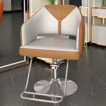 De Lux Piele Scaun Salon Legrest Frizer Frizer Echipamente Scaun Salon De Coafură Pivotante Cadeira Mobilier Comercial