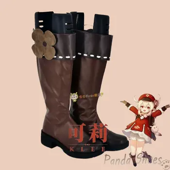 Genshin Impact Klee Cosplay Pantofi de benzi Desenate Anime Joc Pentru mult Timp Lolita Cizme Klee Cosplay Costum Prop Pantofi pentru Con Petrecere de Halloween