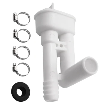 385316906 Vacuum Breaker Apă De Toaletă Valve Kit Fără Pulverizator De Mână Cârlig În Sus, Pentru Dometic, Vacuflush, Călător Toalete