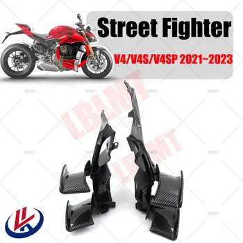 Pentru Ducati Street Fighter V4 V4S V4SP 2021 2022 2023 Partea de Suport Spoiler Fata Fxed Vânt Aripioarele Aerodinamice Aripa Kit de Spoilere