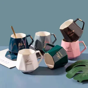 Cana de aur cana ceramica cutie cadou set cu mâna cadou ceașcă de cafea creative cana de apa cadou de publicitate cupa