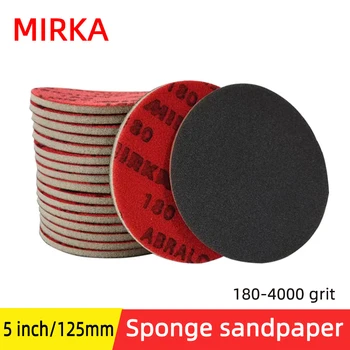 MIRKA 5 Inch 125mm Burete Șmirghel 180-4000 Disc Rotund Spuma Carabină Sol Bumbac Auto Abraziv Fin