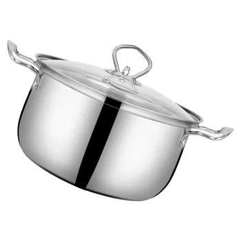 Din Oțel inoxidabil, Oala de Gătit Multi-funcțional de Metal Supa de Tigaie Cratiță ustensile de Bucătărie Non-Stick