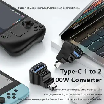 1 Buc Adaptor OTG de Tip C Gongzhuan 1A 1C Divizarea Adaptor pentru Abur Pentru Punte, Consola de jocuri 8K Compatibil HDMI Converter Pentru Asu E7O9
