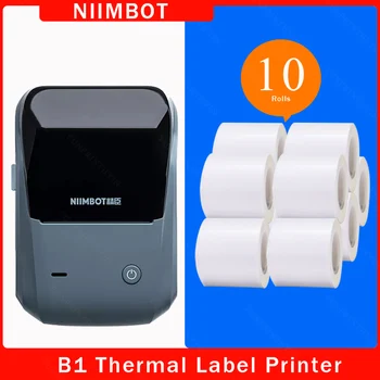 Niimbot Imprimantă de Etichete B1 Handheld Portabil Mini-Imprimantă Termică de coduri de Bare QR Code Hârtie Autocolantă de Culoare Rulouri Filtru de Cablu Tag