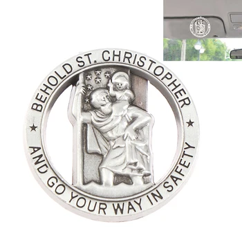 St Christopher Mașină Saint Christopher Visor Clip Auto Parasolar Accesorii