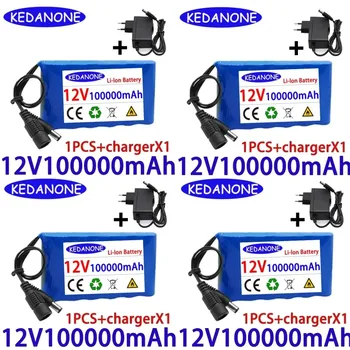 Paquete de batería de iones de litio recargable portátil, Super 12V, 100000mah, capacidad DC12,6 v, 40Ah, Monitor de camera CCTV