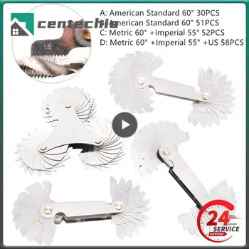 1~8PCS Fir Plug Gage Oțel Inoxidabil Metric American Screw Pitch 60 și 55 de Grade Fir de măsură Gage Manometru