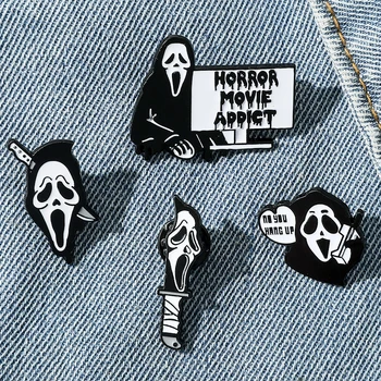 Email Ace Halloween Insigna Metalică Înfricoșător, Amuzant Personalitate Gotic Craniu pentru Femei Broșe