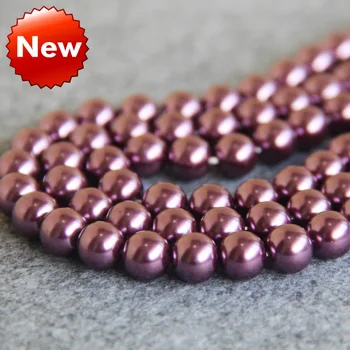 10mm rotund Violet Shell Perle SeaShell Margele DIY Margele Vrac Cadouri Pentru Femei Fete de Luare de Bijuterii de Design Pentru Colier si Bratara