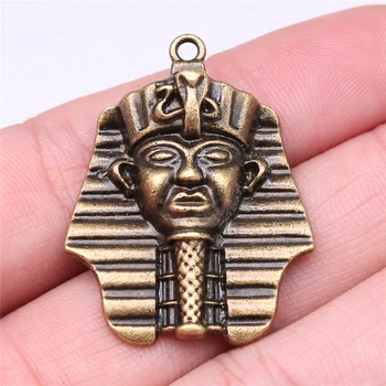WYSIWYG 4buc Faraon Egiptean Farmece Pandantiv DIY Bijuterii din Metal de a Face 36x28mm