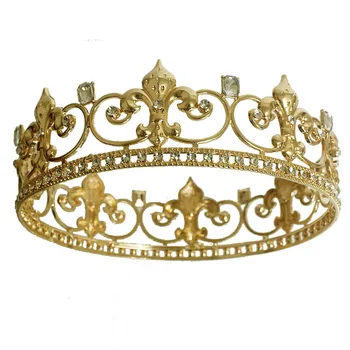 Baroc Nou Coroana Regala Regele Regina Aliaj Stras Rotund Tiara