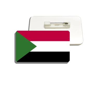 Sudan Drapelul Național Brosa Pentru Femei Și Bărbați Vintage Pin Pălărie Haine Accesorii Acrilice Patriotic Insigna