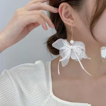 Retro Fată Darul lui Toate-Meci de Bijuterii de Nunta Petrecere Bowknot Legăna Cercei coreea Style Femei cercei Lung Picătură Cercei