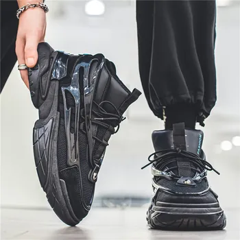 Adidași modă Indesata Barbati Pantofi de alergat Non-Alunecare pentru Bărbați cu Talpă Sport Pantofi Confortabili Pantofi de Jogging Strada Tenis Masculino