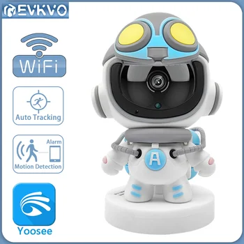 EVKVO 5MP WIFI Robot Camera AI Omului de Urmărire Interior Baby Monitor IR Viziune de Noapte Camera IP de Securitate CCTV Yoosee App