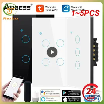 1~5PCS Wifi Inteligent Întrerupător Geam Ecran Touch Panel de Control Vocal Wireless Switch-uri de Perete de la Distanță cu Alexa de Start Google