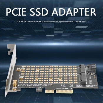M. 2 NVME să Adaptor PCIE M+B Cheie de unitati solid state SSD PCI-E 3.0 X4, SATA Card de Expansiune